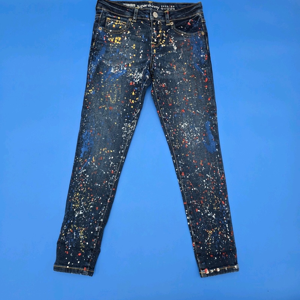 NWT Gymboree Girls‎ Super Skinny Jeans Size 7 Paint Spatter BTS Perfect
